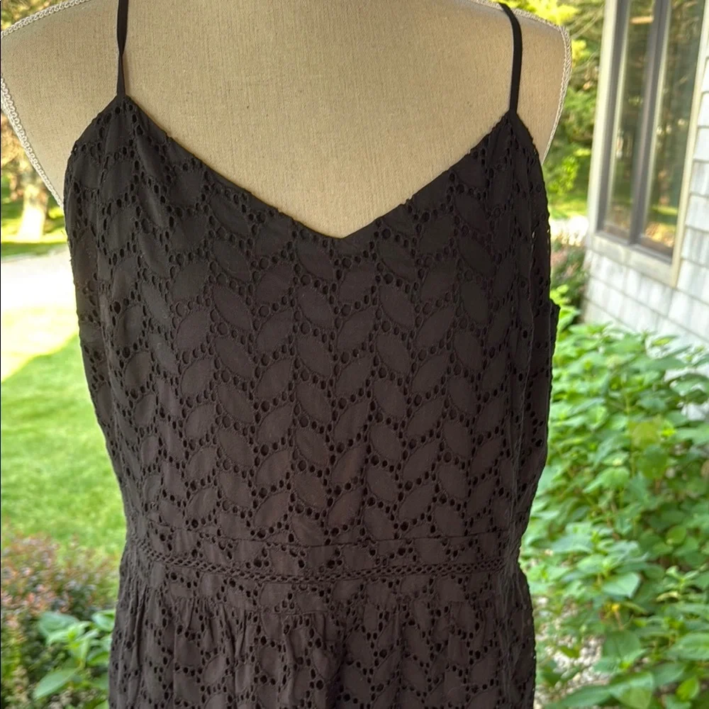 LOFT Black Spaghetti Strap Midi Sundress - Picture 3 of 7